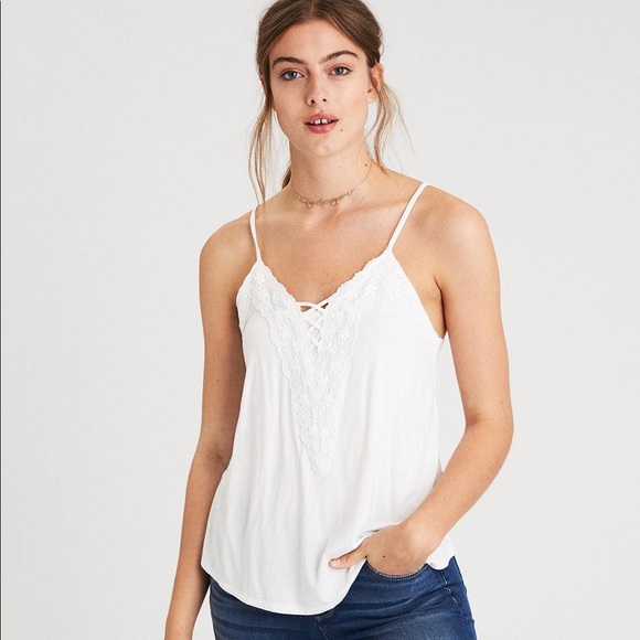 American Eagle Outfitters Tops - Soft&Sexy AmericanEagle White Tank Size ExtraSmall